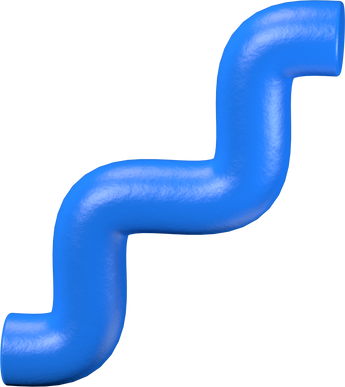 Blue wave line 3D